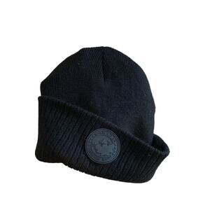 Canada weather gear black knit beanie winter hat one size fits all accessory